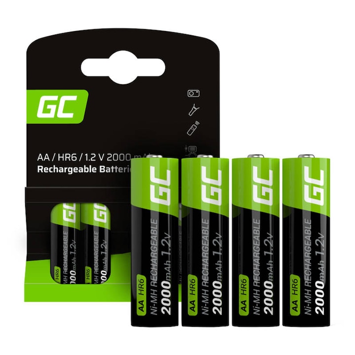 Baterii reincarcabile Green Cell Stick 4x AA HR6 2000 mAh