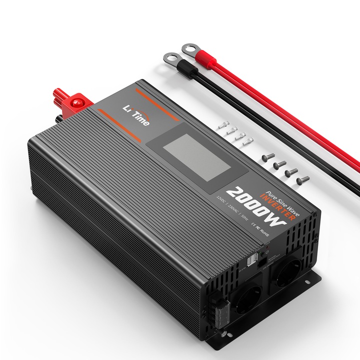Инвертор 2000W чист синус 12VDC към 120VAC, LiTime, черен