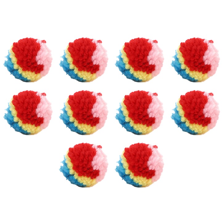 10 darabos AMRUGL macskagolyó készlet, gyapjú, többszínű