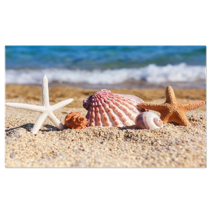 Картина на платно: Ваканционен морски пейзаж - Релаксация на тропическия плаж 90x60CM