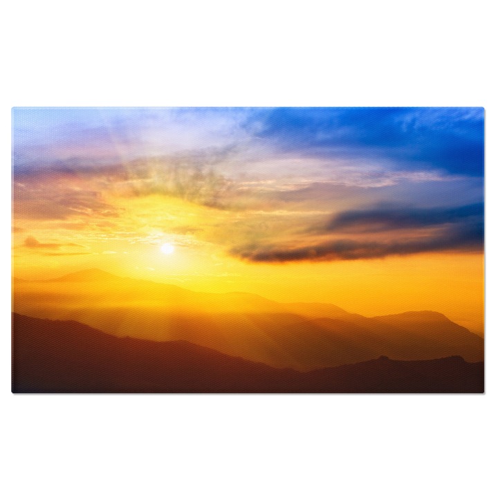 Tablou Canvas cu Himalaya la Apus si la Rasarit - Maretia Muntilor 40x25CM