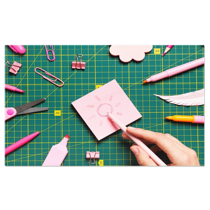 Tablou Canvas: Crearea si Taierea Hartiilor de Proiect: Detalii si Precizie 70x50CM