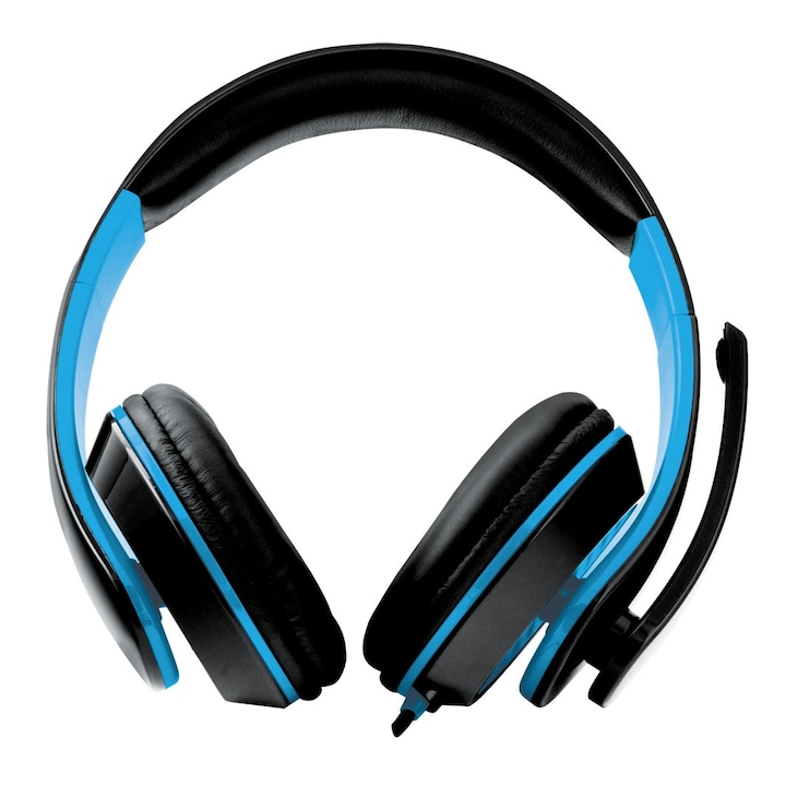 ESPERANZA Condor gamer fejhallgató, sztereó, mikrofonnal, vezetékes, hangerőszabályzóval, 3.5 mm-es Jack csatlakozókkal, kék