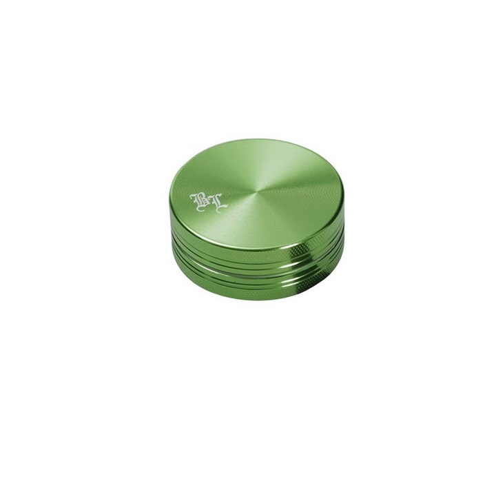 Grinder tutun plante, Black Leaf, aluminiu verde, 2 Parti, Diametru 40mm