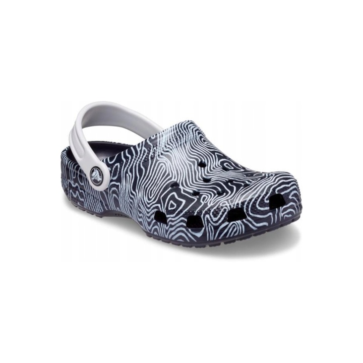 Saboti Copii, Crocs, Classic Topographic, Negru, Albastru