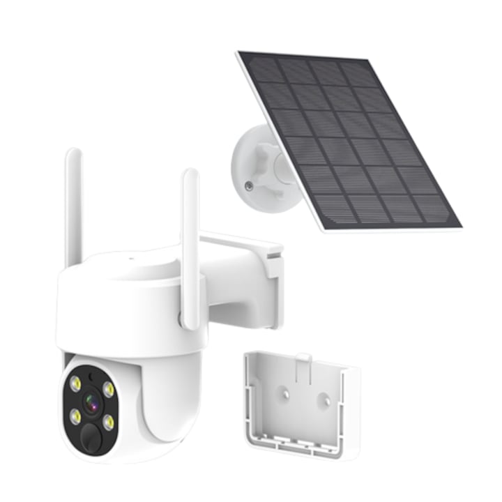 Аудио-видео камера за наблюдение със соларен панел, дистанционно управление от телефон