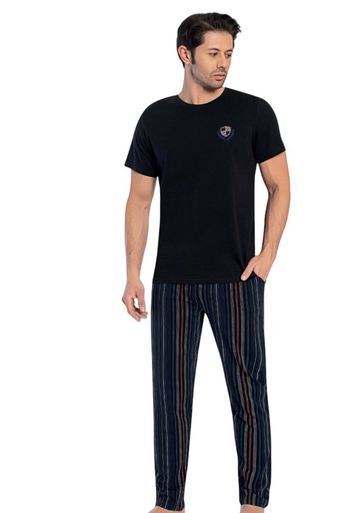 Pijama Barbati, David, multicolor, bumbac, Multicolor