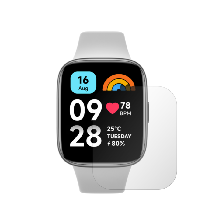 4X iSkinz képernyővédő fólia készlet Xiaomi Redmi Watch 3 Active, Invisible Skinz HD, ultra-tiszta szilikon teljes lefedéssel, tapadó és rugalmas