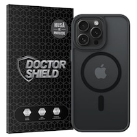Husa de Protectie, Compatibila Apple iPhone 15 Pro Max, Doctor Shield Fantom, MagSafe - Negru