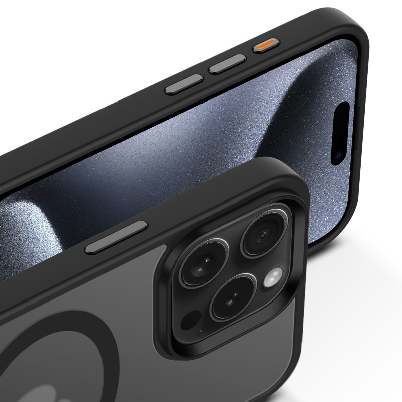 Husa de Protectie, Compatibila Apple iPhone 15 Pro Max, Doctor Shield Fantom, MagSafe - Negru