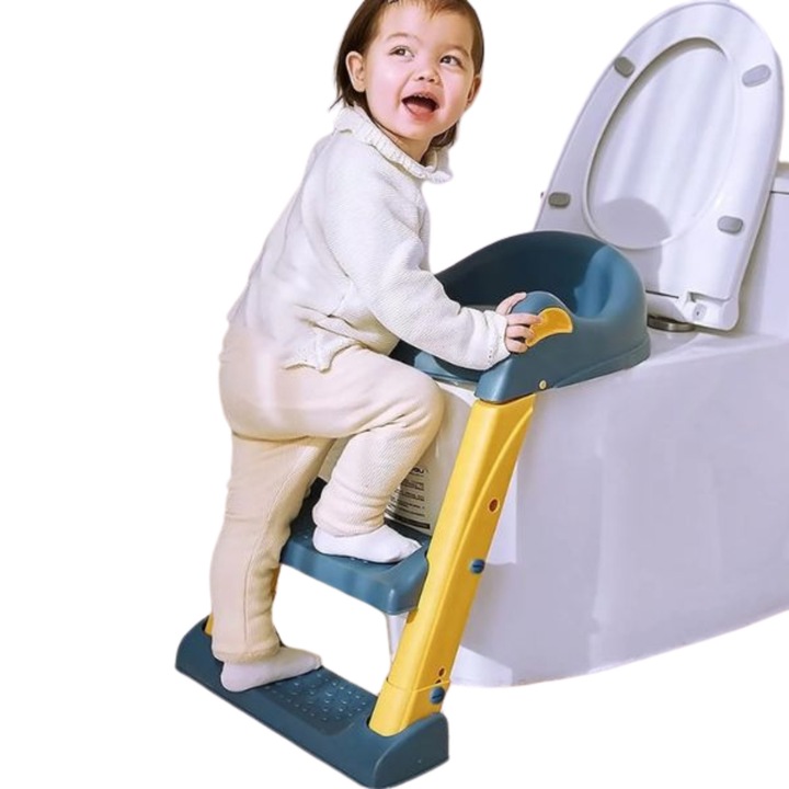 Atasament Toaleta Copii cu Trepte, ABY PRODUCTS, Albastru