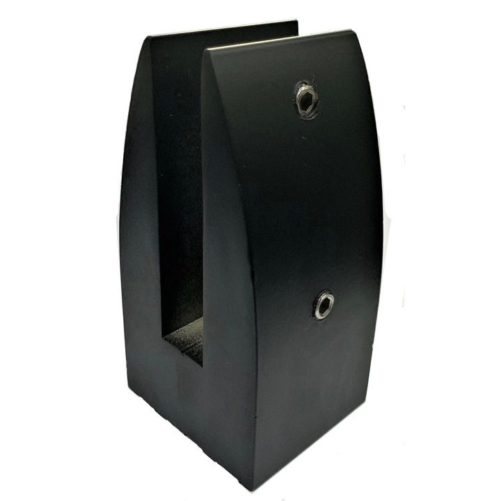 Picior sustinere sticla balustrada 10-12mm, MC-209-C, patrat, negru