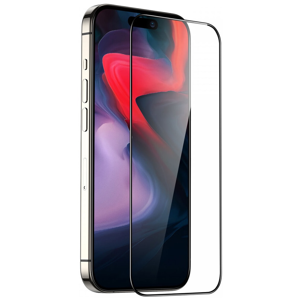 Folie protectie ecran, Sticla, pentru Apple iPhone 15 Pro, Negru
