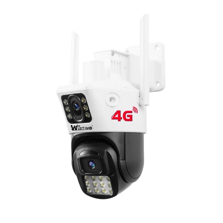 4G камера за наблюдение SIM карта 4K, 8MP, 2 лещи, Автоматично ...