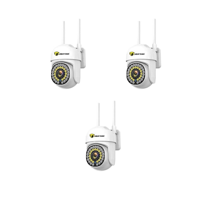 3 db JORTAN WIFI térfigyelő kamera készlet, JT-8161QJ, IP66, vezeték nélküli HD, 2 MP, 1920 X 1080 pixel