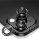 Folie camera pentru iPhone 15/15 Plus, Sticla, Individuala, Negru