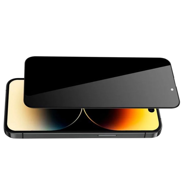 Folie Privacy, Apple iPhone 15 Pro, Protectie Profesionala, Sticla Securizata 99H - Negru