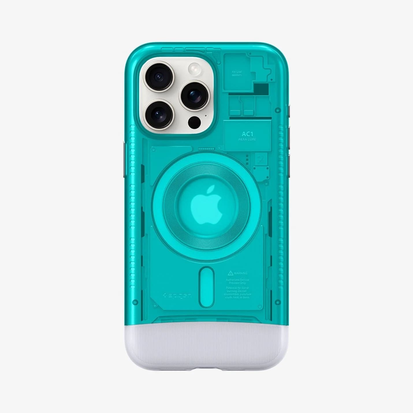 Carcasa Spigen Classic C1 MagSafe compatibila cu iPhone 15 Pro Blue