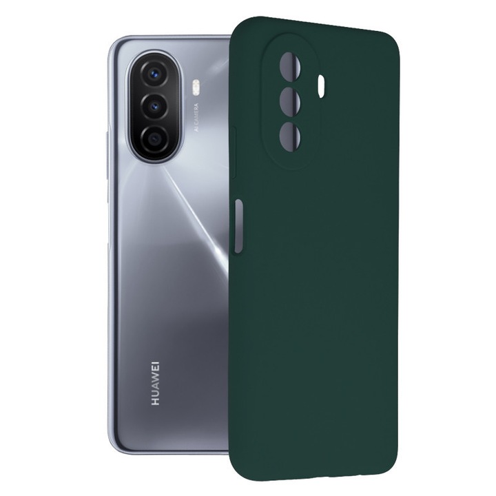 Tok Huawei nova Y70-hez - Techsuit Soft Edge szilikon - sötétzöld