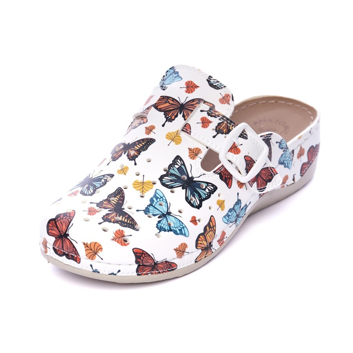 Дамски чехли от екологична кожа Tellus 25-19, Пеперуди, 38