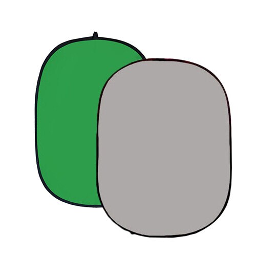 Fundal pliabil 150 x 200cm Chroma Key verde-gri