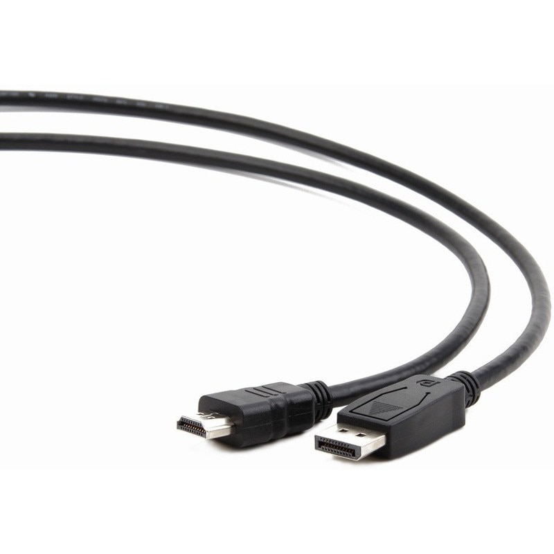 Pachet 2 x Cablu video DisplayPort Male - HDMI Male, 1.8m, negru