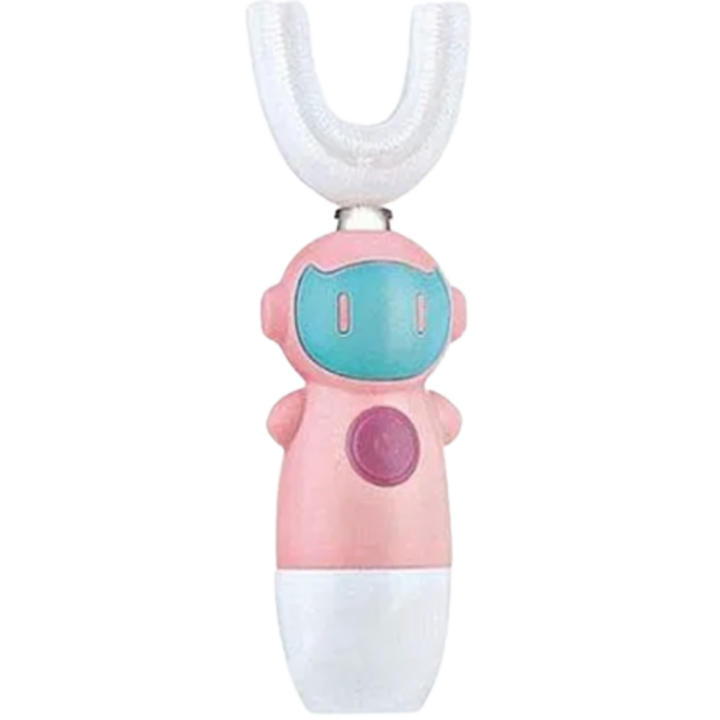 Rózsaszín U alakú elektromos fogkefe gyerekeknek