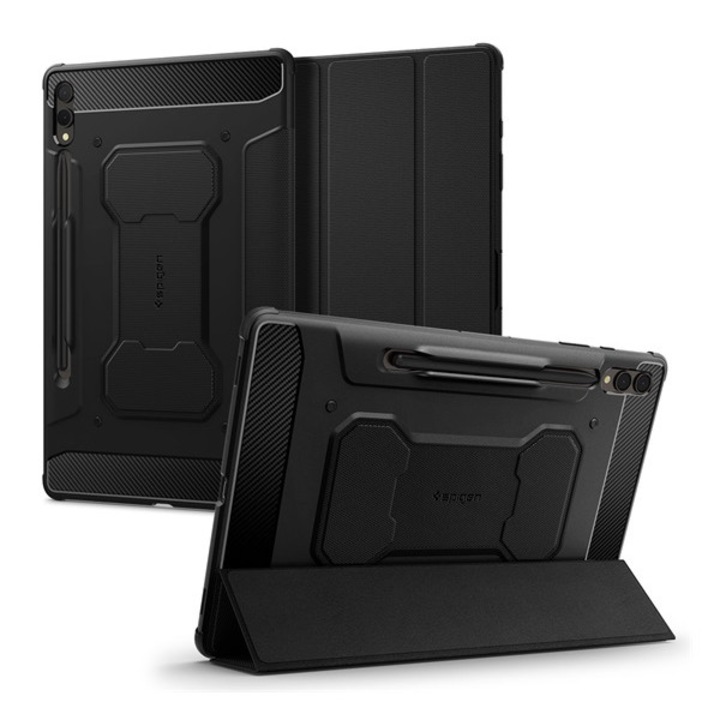 Spigen Rugged Armor Pro, black - Samsung Galaxy Tab S9+, 230174, Tablet PC kiegészítő