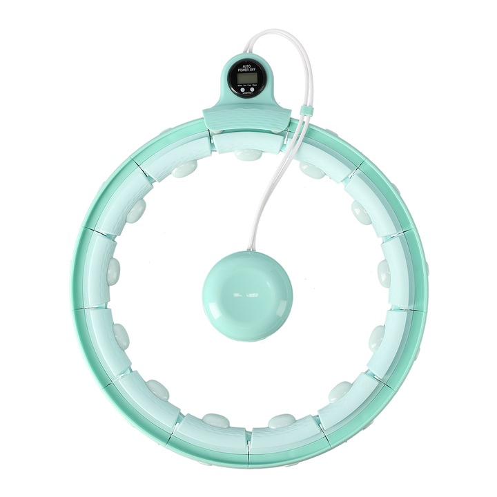 Hms Fitness karika, edzéshez Hula Hoop, súlyokkal és pulttal, FH02 zöld
