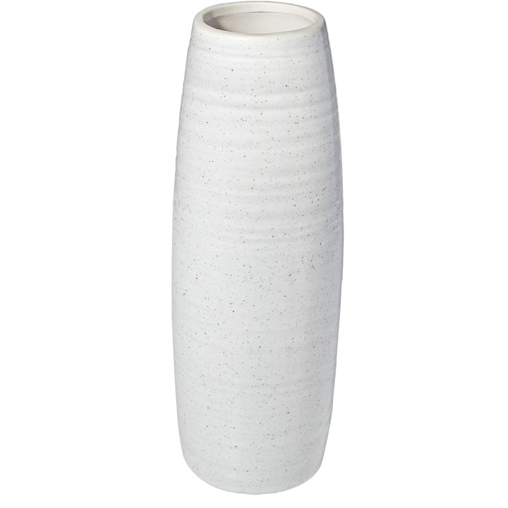 Vaza pentru flori, JeiibrZui, Ceramica, Alb, 22 cm