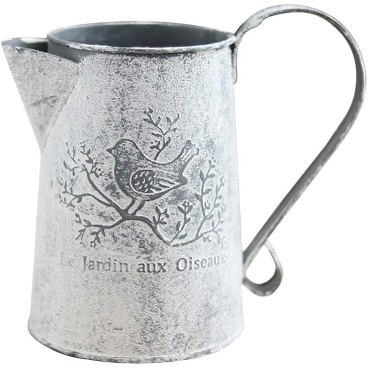 Vaza decorativa, JeiibrZui, Stil francez rustic, Argintiu