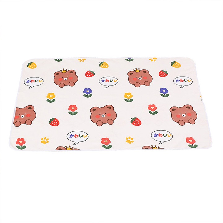 FreeBiz® голяма водоустойчива бебешка кошара, абсорбираща и переща се, за многократна употреба, бебешко одеяло, за смяна на пелените на бебето, 70x120 см, бяло