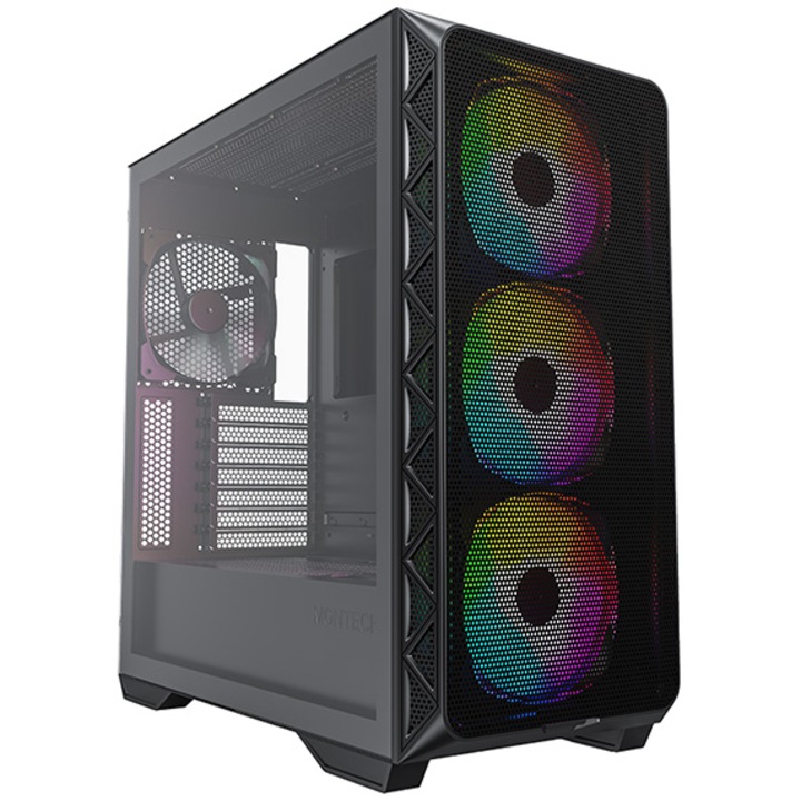 Кутия Montech AIR 903 Max, без източник, Черен, мрежа, закалено стъкло, ARGB