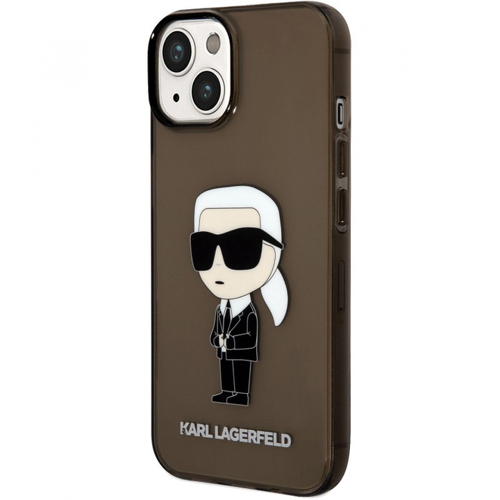 Защитен калъф Karl Lagerfeld IML Ikonik NFT за iPhone 14 Plus, черен