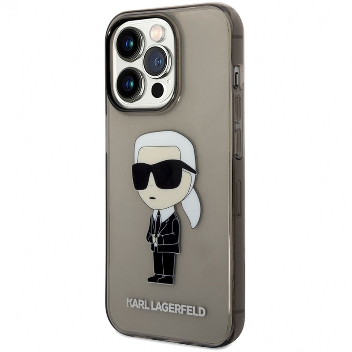 Husa de protectie Karl Lagerfeld IML Ikonik NFT pentru iPhone 14 Pro Max, Negru