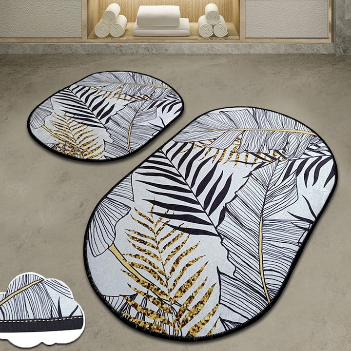 Комплект от 2 постелки за баня, Chilai Home, Herbal