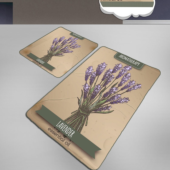 Комплект от 2 постелки за баня, Chilai Home, миризма