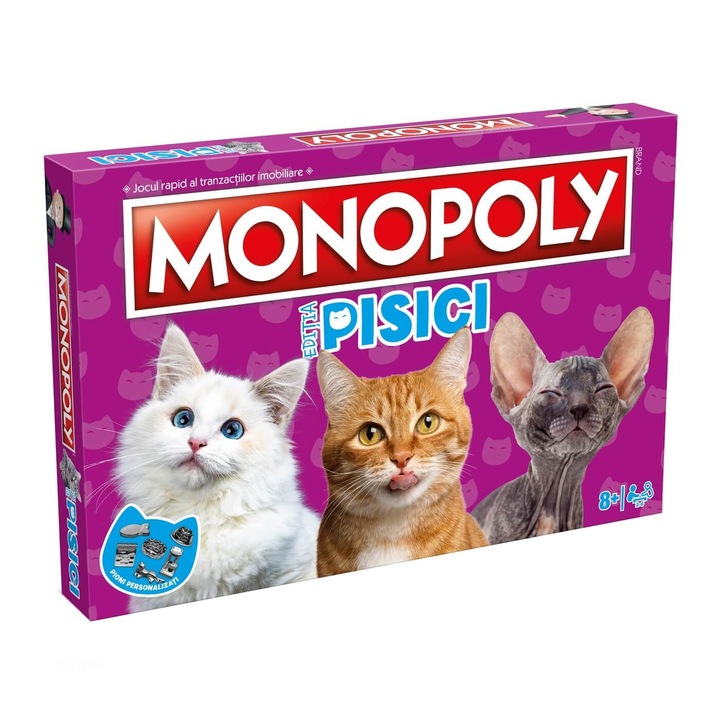 Monopoly játék - Macskák, román nyelv, 2-6 játékos, +8 év