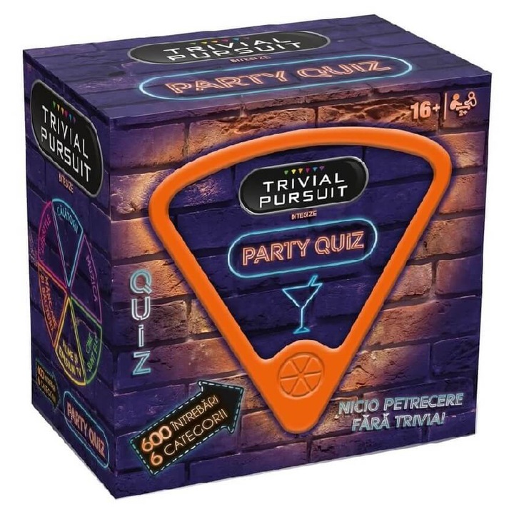 Joc Trivial Pursuit - Party Quiz, limba romana, 600 intrebari, +2 jucatori, +16 ani