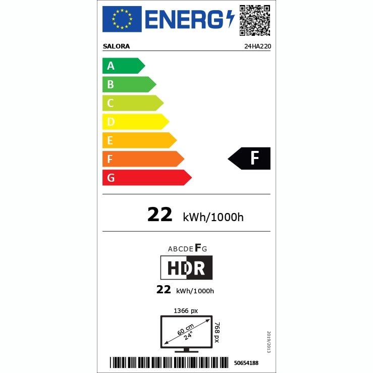 Televizor Smart LED HD Salora, 24HA220, 60 cm, Android, Chromecast, YouTube, Netflix, Amazon Prime, Google Play, negru