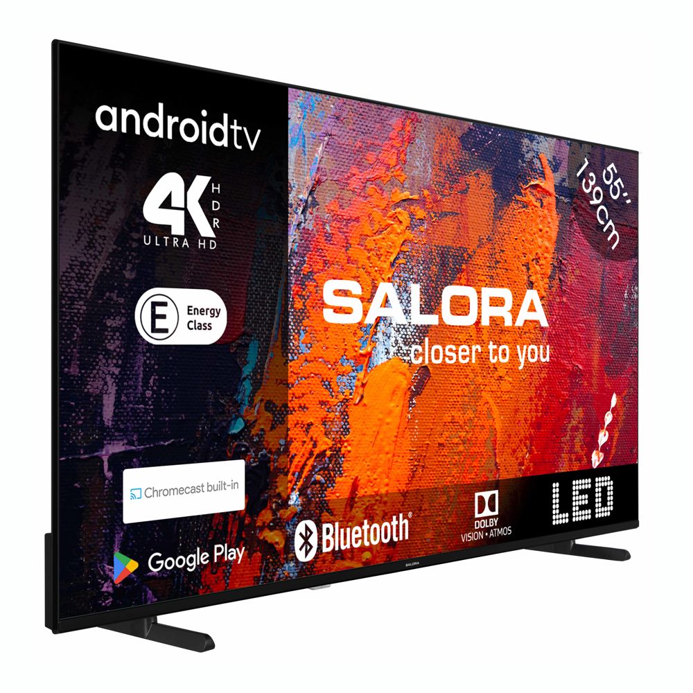 Телевизор Smart LED 4K Ultra HD TV Salora, 55UA550, 139 cm, Android 11 ...