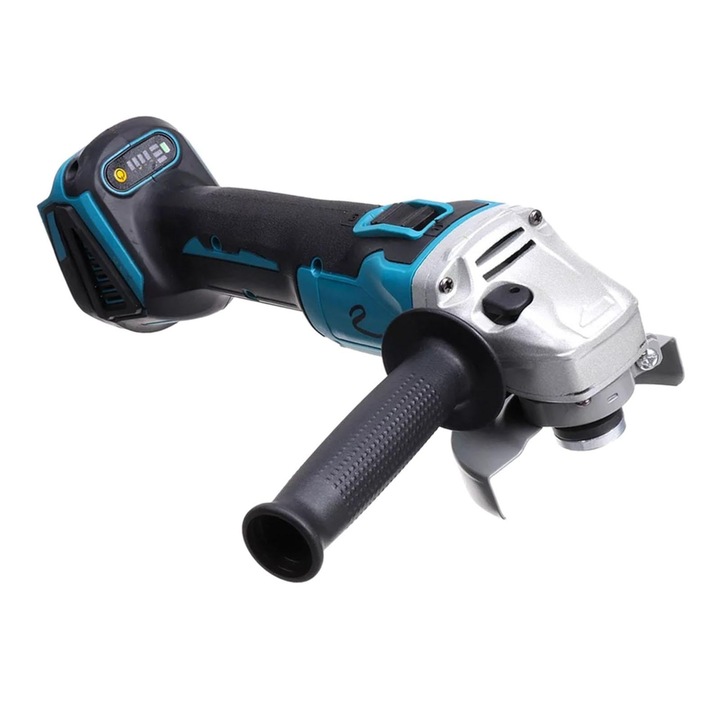 Polizor electric, M14,18V, 800W, 125mm, 12000 RPM, reglarea vitezei a 3-a, o baterie, albastru