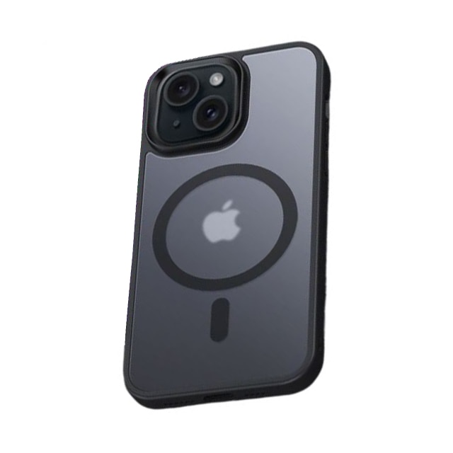 Husa cu Magsafe Compatibila cu iPhone 15, MatteArmor, Antisoc, Negru