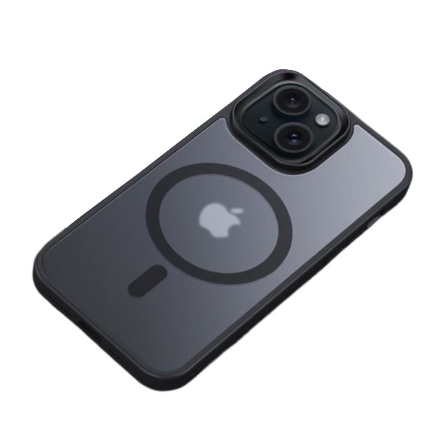 Husa cu Magsafe Compatibila cu iPhone 15, MatteArmor, Antisoc, Negru