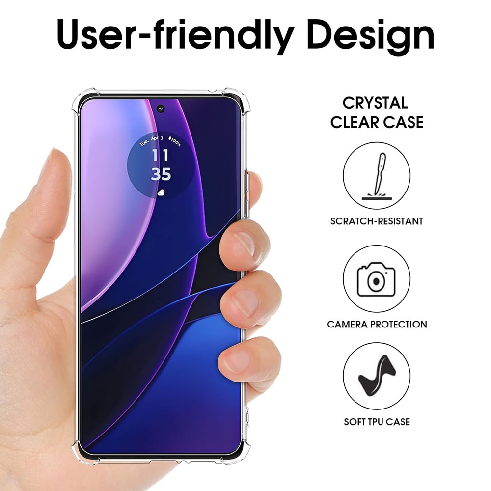 Husa compatibila cu Motorola Edge 40 Protectie antisoc, Silicon Ultra Slim High Tech, Crystal Clear