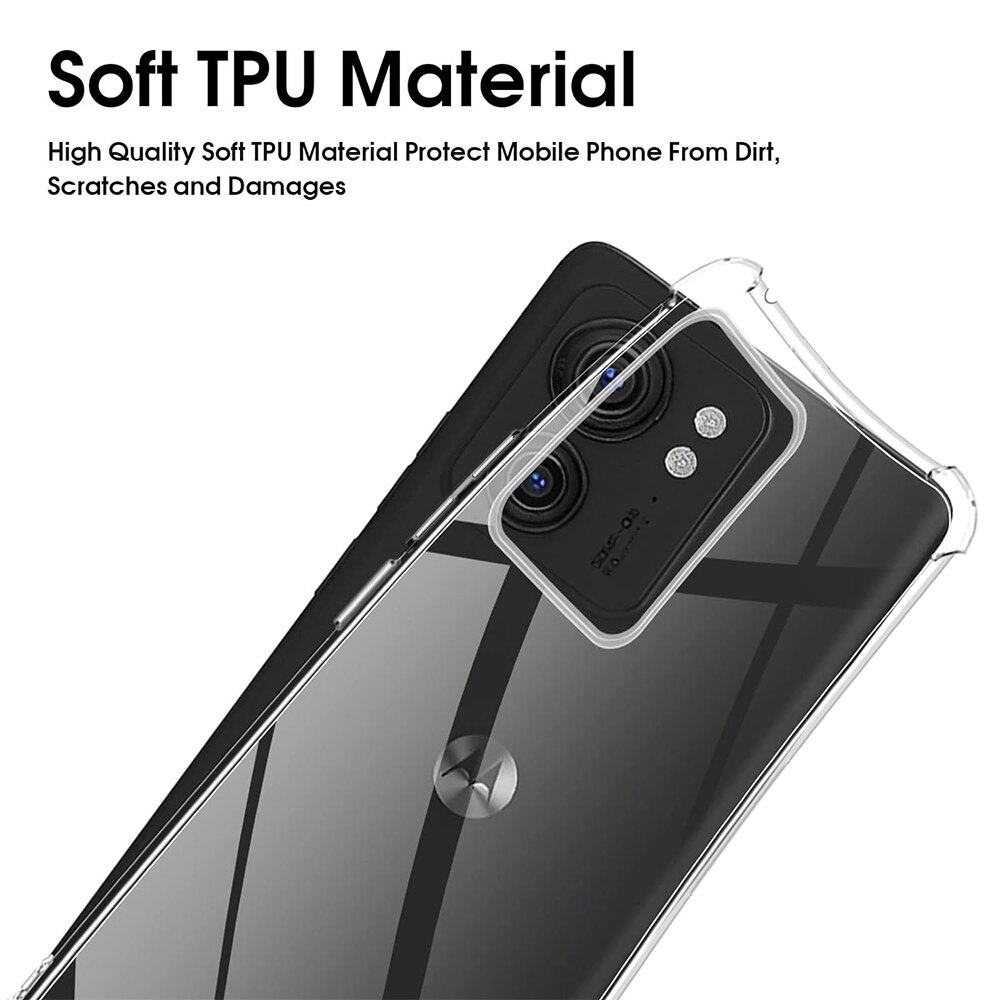 Husa compatibila cu Motorola Edge 40 Protectie antisoc, Silicon Ultra Slim High Tech, Crystal Clear