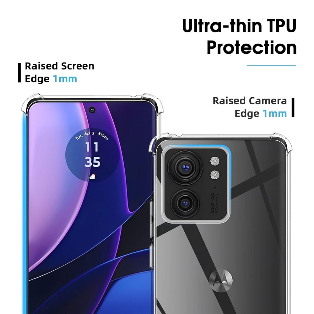 Husa compatibila cu Motorola Edge 40 Protectie antisoc, Silicon Ultra Slim High Tech, Crystal Clear