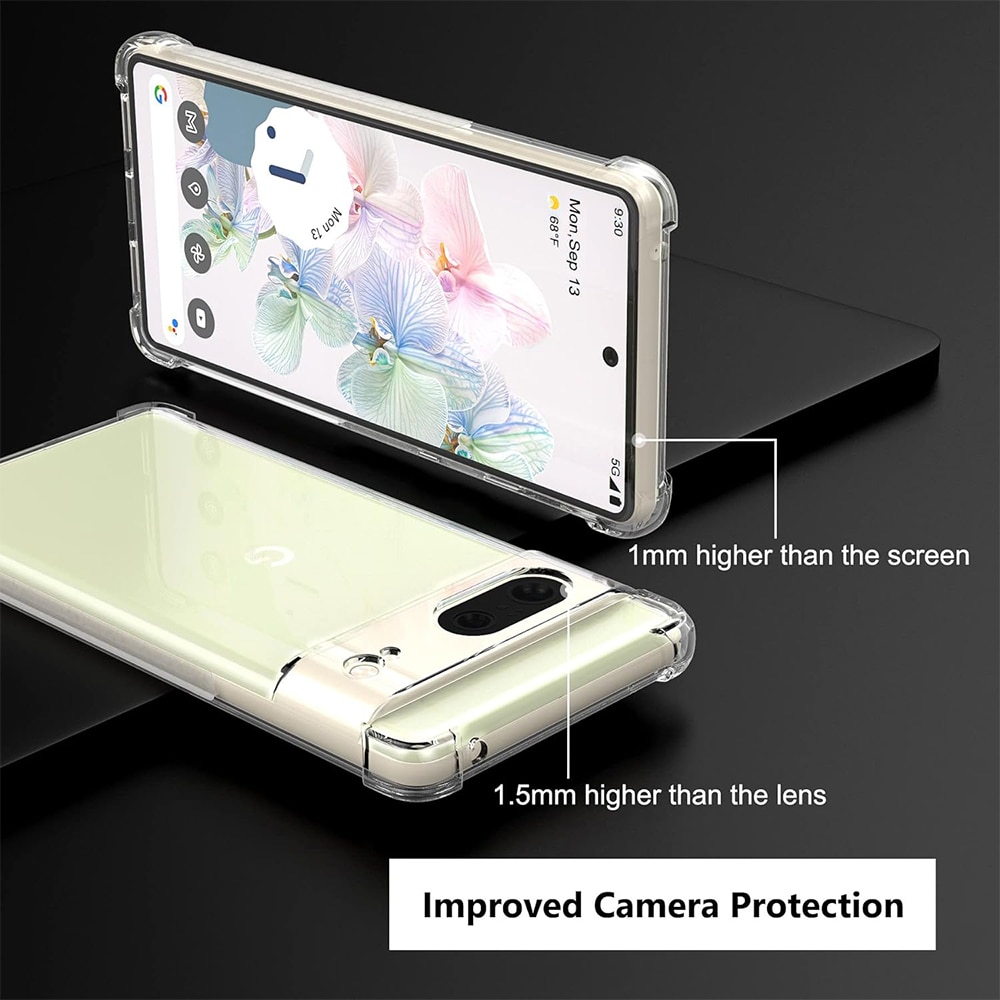 Husa compatibila cu Google Pixel 7, Protectie antisoc, Silicon Ultra Slim High Tech, Crystal Clear