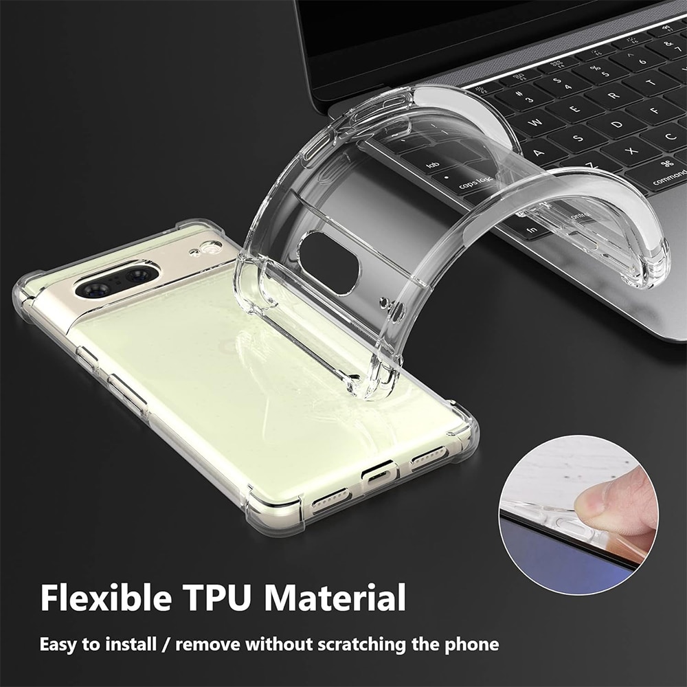 Husa compatibila cu Google Pixel 7, Protectie antisoc, Silicon Ultra Slim High Tech, Crystal Clear
