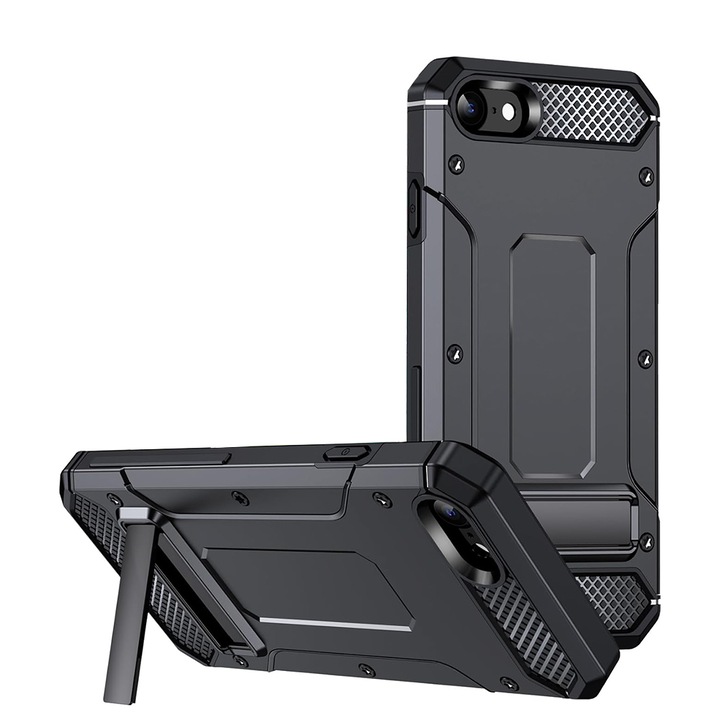fixGuard Hybrid Armor Kickstand tok iPhone 7 / 8 / SE 2, SE 2020 / SE 3, SE 2022, fekete